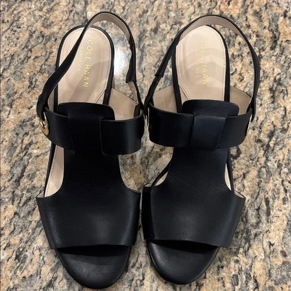 COLE HAAN Adele Grandseries Sling Back Leather Sandals SIZE 7.5 - Picture 2 of 8